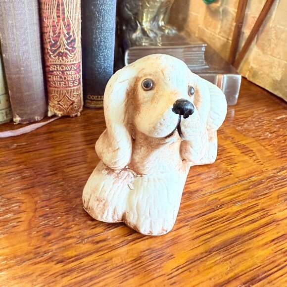 Vintage Porcelain Dog with Glass eyes - Picture 5 of 13